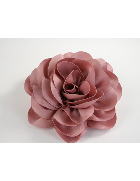 KWIAT Z MATERIAŁU BROSZKA PRZYPINKA LOLITA AKCESORIA 10 CM PUDROWY RÓŻOWY