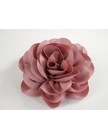 KWIAT Z MATERIAŁU BROSZKA PRZYPINKA LOLITA AKCESORIA 10 CM PUDROWY RÓŻOWY