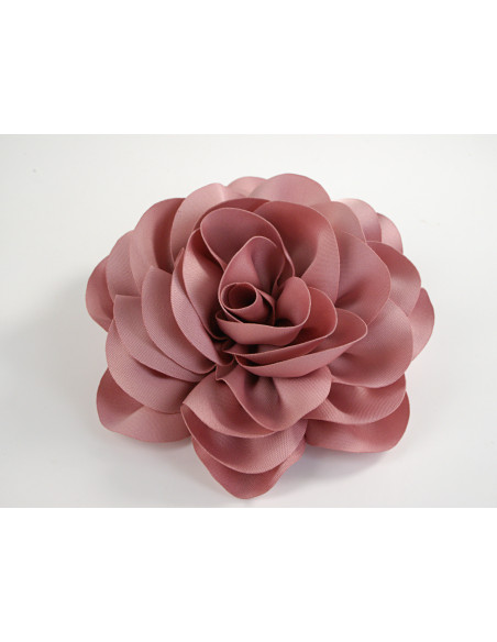 KWIAT Z MATERIAŁU BROSZKA PRZYPINKA LOLITA AKCESORIA 10 CM PUDROWY RÓŻOWY
