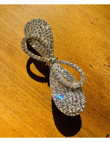 Spinka do włosów Vintage KOKARDKA BŁYSK WE...