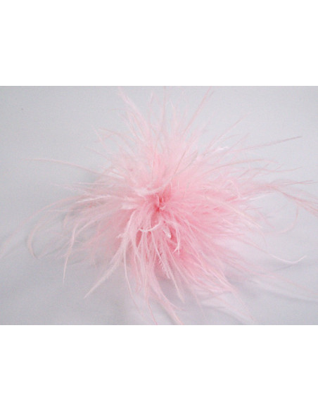 KWIAT Z PIÓR BROSZKA PRZYPINKA LOLITA AKCESORIA 14 cm BABY RÓŻOWY