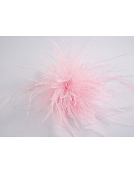 KWIAT Z PIÓR BROSZKA PRZYPINKA LOLITA AKCESORIA 14 cm BABY RÓŻOWY