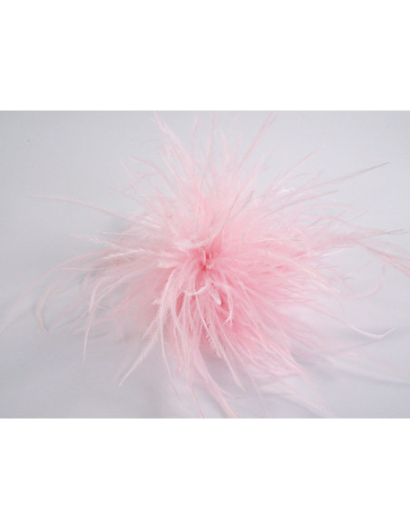 KWIAT Z PIÓR BROSZKA PRZYPINKA LOLITA AKCESORIA 14 cm BABY RÓŻOWY
