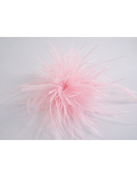 KWIAT Z PIÓR BROSZKA PRZYPINKA LOLITA AKCESORIA 14 cm BABY RÓŻOWY