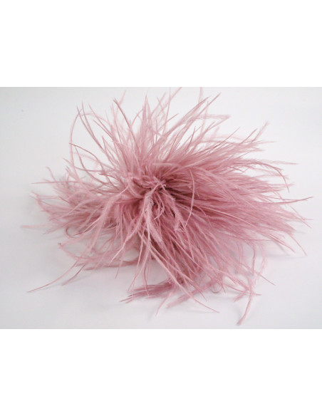 KWIAT Z PIÓR BROSZKA PRZYPINKA LOLITA AKCESORIA 14 cm PAPIESKI RÓŻOWY
