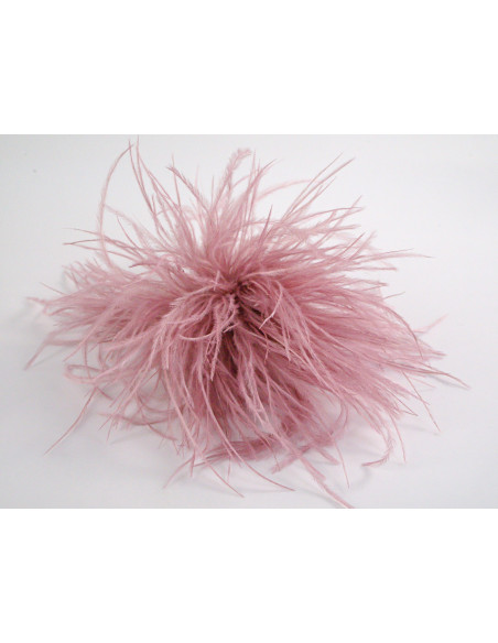 KWIAT Z PIÓR BROSZKA PRZYPINKA LOLITA AKCESORIA 14 cm PAPIESKI RÓŻOWY