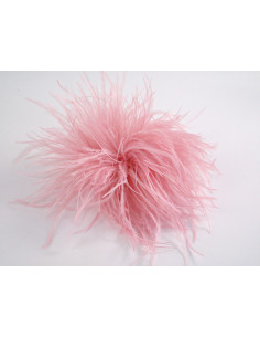 KWIAT Z PIÓR BROSZKA PRZYPINKA LOLITA AKCESORIA 14 cm RÓŻOWY 2
