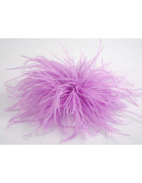 KWIAT Z PIÓR BROSZKA PRZYPINKA LOLITA AKCESORIA 14 cm FIOLETOWY