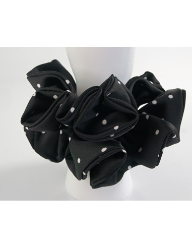 GUMKA DO WŁOSÓW SCRUNCHIE PODWÓJNA CZARNA W...