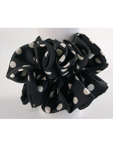 GUMKA DO WŁOSÓW SCRUNCHIE PODWÓJNA CZARNA W...