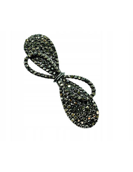 Spinka do włosów VINTAGE KOKARDA BŁYSK WE WŁOSACH CYRKONIE AKCESORIA LOLITA