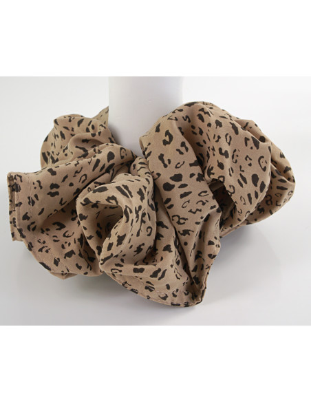 GUMKA DO WŁOSÓW SCRUNCHIE LOLITA AKCESORIA CĘTKI JASBY BRĄZ DUŻA 18 CM