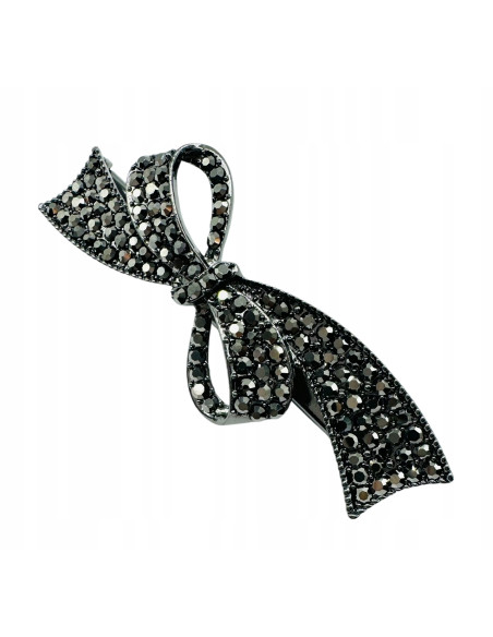 Spinka do włosów VINTAGE KOKARDA BŁYSK WE WŁOSACH CYRKONIE AKCESORIA LOLITA