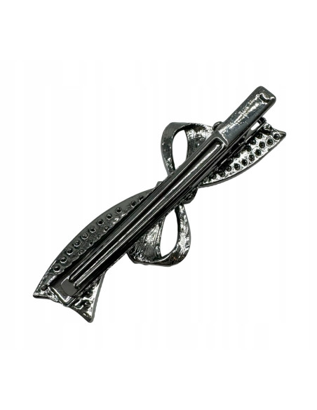 Spinka do włosów VINTAGE KOKARDA BŁYSK WE WŁOSACH CYRKONIE AKCESORIA LOLITA