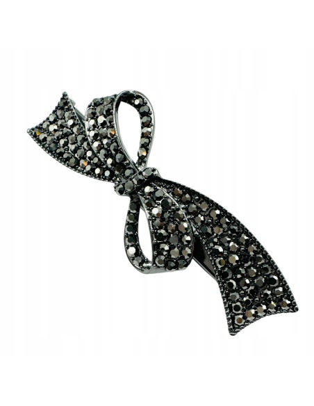 Spinka do włosów VINTAGE KOKARDA BŁYSK WE WŁOSACH CYRKONIE AKCESORIA LOLITA