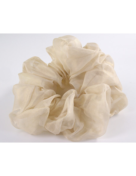 GUMKA DO WŁOSÓW SCRUNCHIE SZYFON XL LOLITA AKCESORIA JASNY BEŻ OPALIZUJĄCY