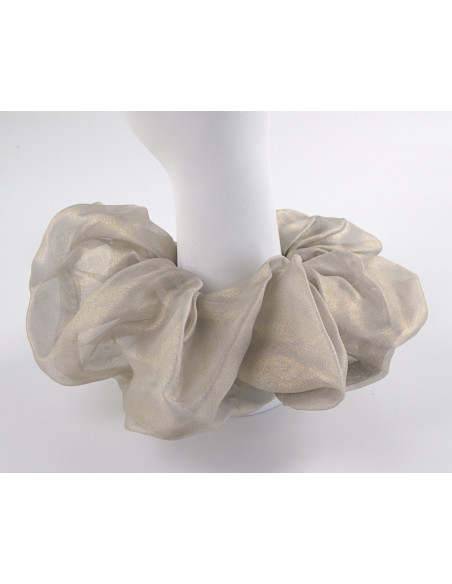 GUMKA DO WŁOSÓW SCRUNCHIE SZYFON XL LOLITA AKCESORIA TAUPE OPALIZUJĄCY