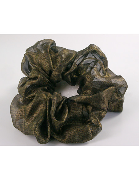 GUMKA DO WŁOSÓW SCRUNCHIE SZYFON XL LOLITA AKCESORIA ZIELONY  OPALIZUJĄCY