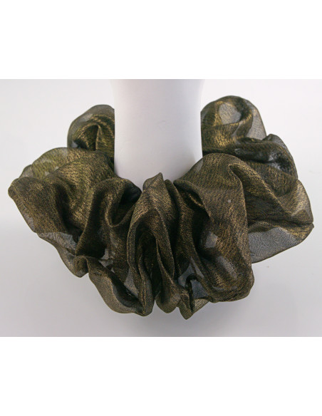 GUMKA DO WŁOSÓW SCRUNCHIE SZYFON XL LOLITA AKCESORIA ZIELONY  OPALIZUJĄCY