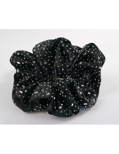 GUMKA DO WŁOSÓW SCRUNCHIE SATYNA DŻETY CYRKONIE...