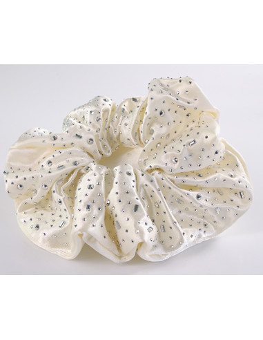 GUMKA DO WŁOSÓW SCRUNCHIE SATYNA DŻETY CYRKONIE...