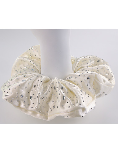 GUMKA DO WŁOSÓW SCRUNCHIE SATYNA DŻETY CYRKONIE...