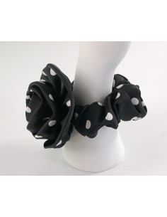 GUMKA DO WŁOSÓW SCRUNCHIE z RÓŻĄ KWIAT LOLITA AKCESORIA...