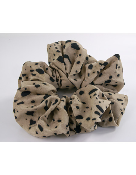 GUMKA DO WŁOSÓW SCRUNCHIE LOLITA AKCESORIA CĘTKI JASBY BRĄZ DUŻA 18 CM