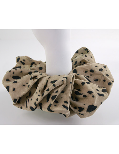 GUMKA DO WŁOSÓW SCRUNCHIE LOLITA AKCESORIA CĘTKI JASBY BRĄZ DUŻA 18 CM