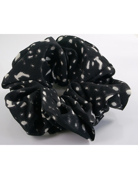 GUMKA DO WŁOSÓW SCRUNCHIE LOLITA AKCESORIA CĘTKI CZARNY DUŻA XXL 18 CM