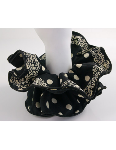 GUMKA DO WŁOSÓW SCRUNCHIE PODWÓJNA CZARNA W...