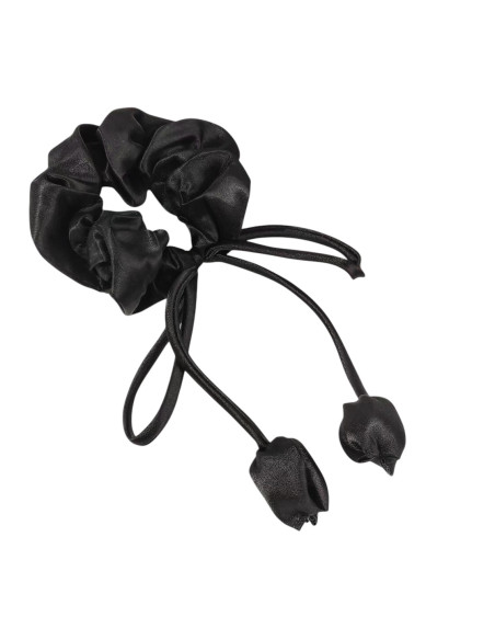 GUMKA DO WŁOSÓW SCRUNCHIE KOKARDA Z TULIPANAMI SATYNA LOLITA AKCESORIA