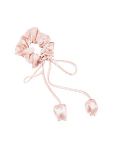 GUMKA DO WŁOSÓW SCRUNCHIE KOKARDA Z TULIPANAMI SATYNA...