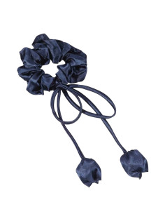 GUMKA DO WŁOSÓW SCRUNCHIE KOKARDA Z TULIPANAMI SATYNA...