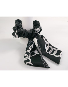 GUMKA DO WŁOSÓW SCRUNCHIE KOKARDA SATYNA LOLITA AKCESORIA...