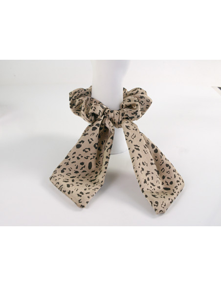 GUMKA DO WŁOSÓW SCRUNCHIE KOKARDA LOLITA AKCESORIA CĘTKI BEŻOWY