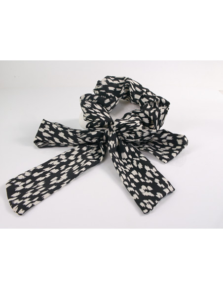 GUMKA DO WŁOSÓW SCRUNCHIE DUŻA KOKARDA LOLITA AKCESORIA CZARNY
