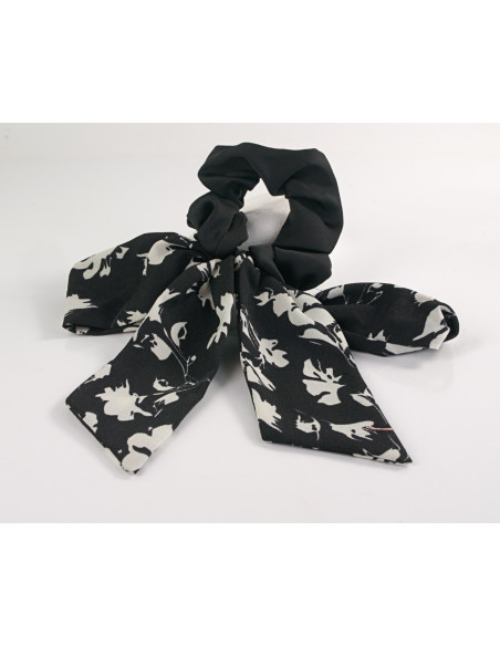 GUMKA DO WŁOSÓW SCRUNCHIE DUŻA KOKARDA LOLITA AKCESORIA CZARNY