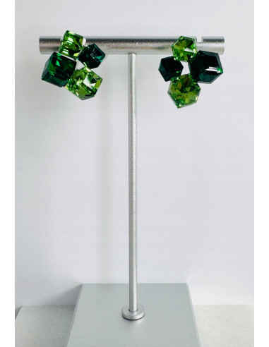 KOLCZYKI ZIELONE KRYSZTAŁKI Lolita AKCESORIA...