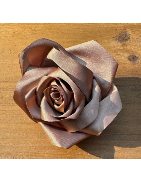 KWIAT Z MATERIAŁU BROSZKA PRZYPINKA LOLITA ACCCESSORIES CZARNA RÓŻA 10 CM