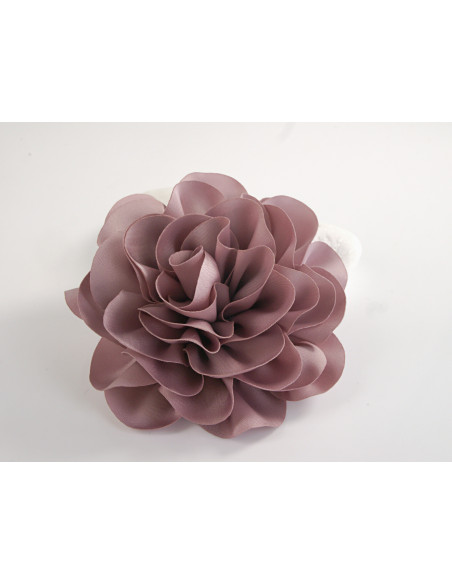 KWIAT Z MATERIAŁU BROSZKA PRZYPINKA LOLITA AKCESORIA 10 CM FIOLETOWO-RÓŻOWY