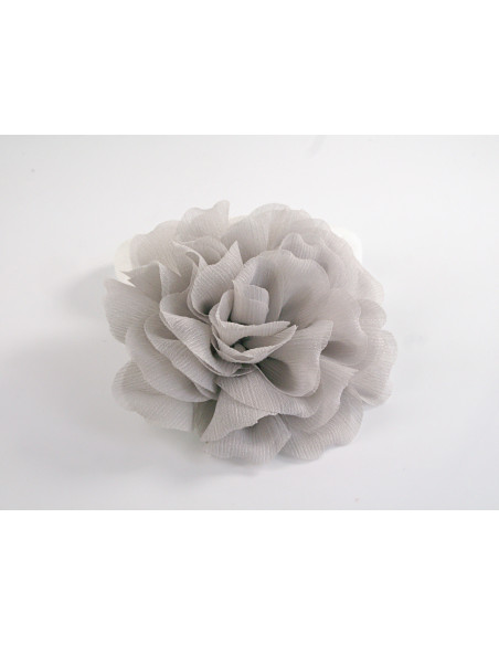 KWIAT Z MATERIAŁU BROSZKA PRZYPINKA LOLITA AKCESORIA 12 CM SZARY