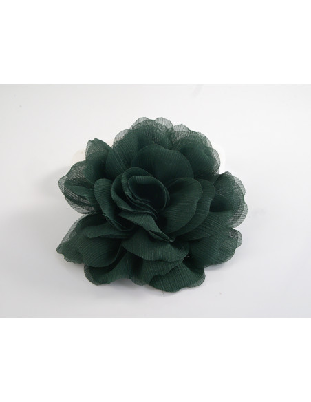 KWIAT Z MATERIAŁU BROSZKA PRZYPINKA LOLITA AKCESORIA 12 CM ZIELONY EMERALD
