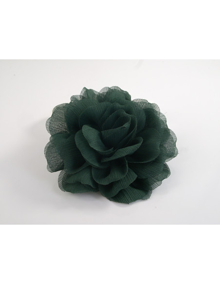 KWIAT Z MATERIAŁU BROSZKA PRZYPINKA LOLITA AKCESORIA 12 CM ZIELONY EMERALD
