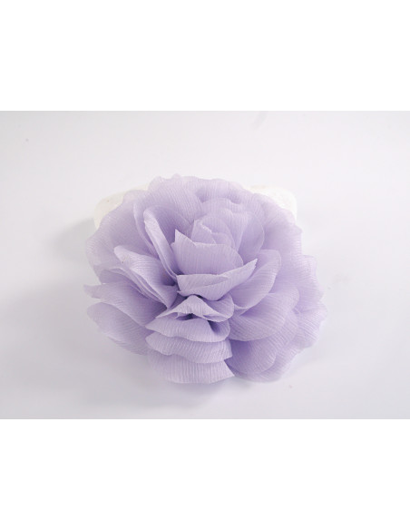 KWIAT Z MATERIAŁU BROSZKA PRZYPINKA LOLITA AKCESORIA 12 CM FIOLETOWY LAWĘDA