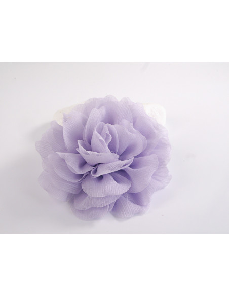 KWIAT Z MATERIAŁU BROSZKA PRZYPINKA LOLITA AKCESORIA 12 CM FIOLETOWY LAWĘDA