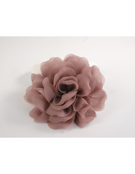 KWIAT Z MATERIAŁU BROSZKA PRZYPINKA LOLITA AKCESORIA 12 CM BRUDNY RÓŻOWY