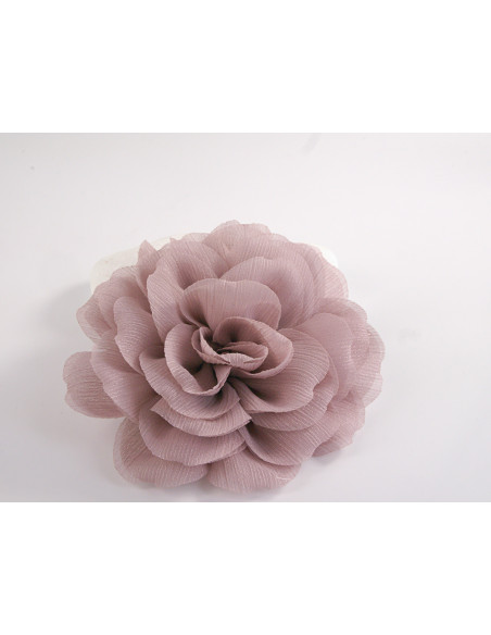 KWIAT Z MATERIAŁU BROSZKA PRZYPINKA LOLITA AKCESORIA 12 CM PUDROWY RÓŻOWY