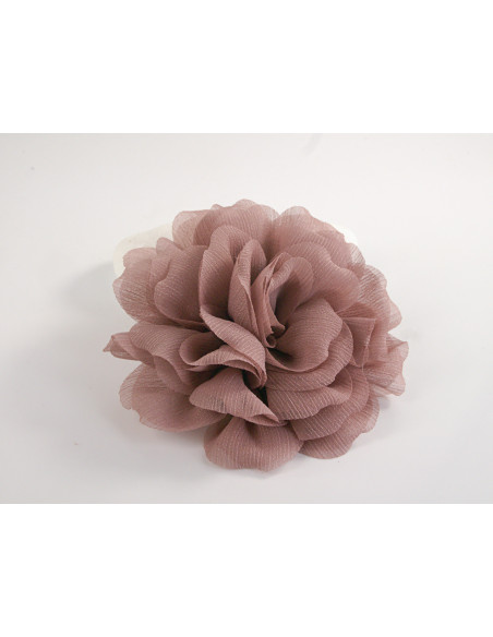 KWIAT Z MATERIAŁU BROSZKA PRZYPINKA LOLITA AKCESORIA 12 CM BRUDNY RÓŻOWY