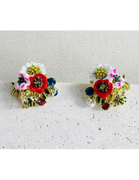 KOLCZYKI KWIATEK KWIATKI Lolita AKCESORIA srebrny sztyft 925